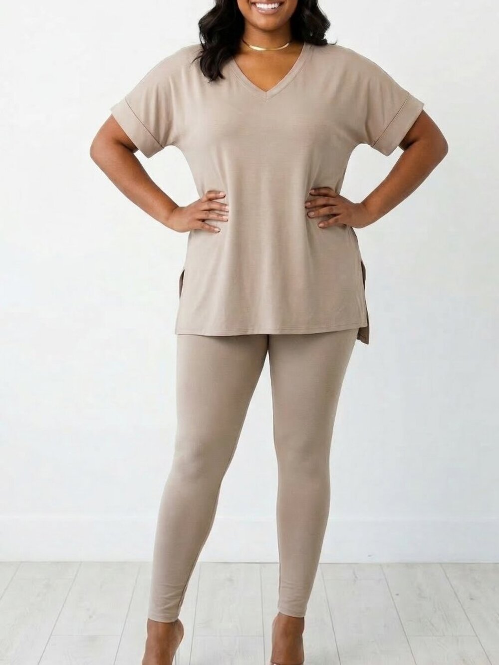 Zenana Set in Ash Mocha